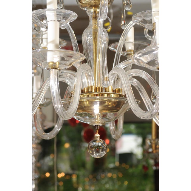 Glass 1960s 12-Light Venetian Glass Chandelier For Sale - Image 7 of 9