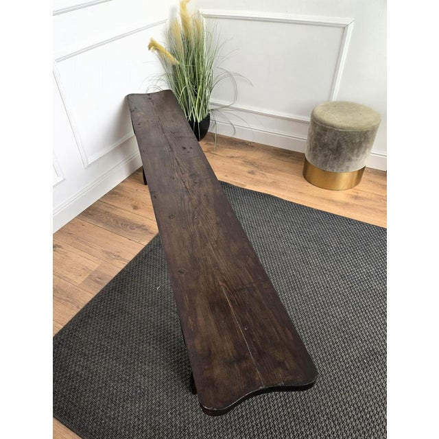 Wood Antique Italian Wooden Bench, 1890s For Sale - Image 7 of 11