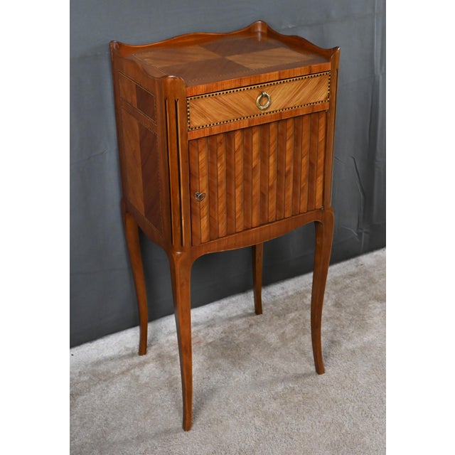 Louis XV-Louis XVI Transitional Marquetry Coffee Table, 1950s For Sale - Image 17 of 18