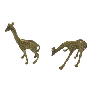 Vintage Brass Giraffes, a Pair* For Sale
