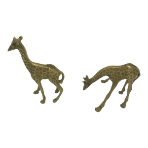 Vintage Brass Giraffes, a Pair*