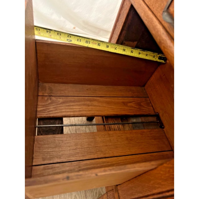 Antique Sectional Multi-Drawer Filing Cabinet Vollmer Bros. Quarter Sawn Oak For Sale - Image 17 of 18