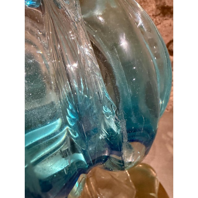 Mid-Century Modern Blue Murano Glass Table Lamps Designed by Segues For Sale - Image 12 of 12