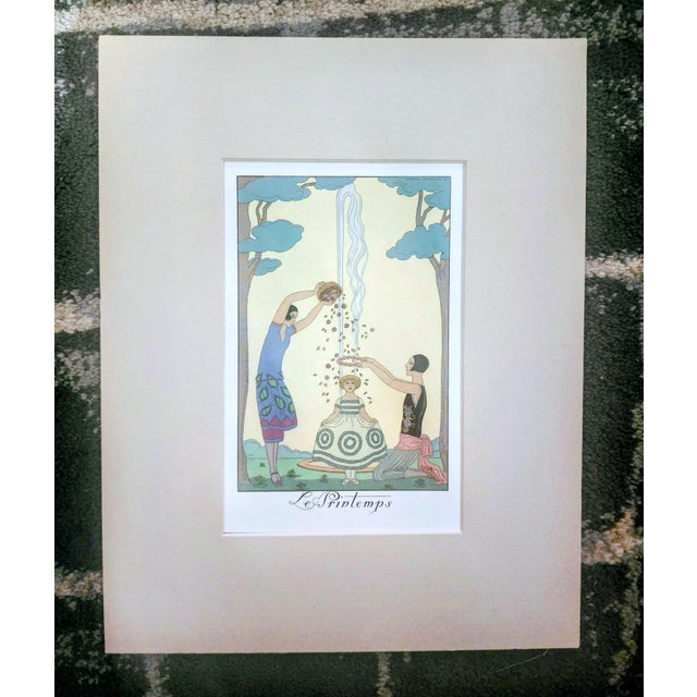 George Barbier 1920s George Barbier Original Pochoir 1923 1925 Art Deco Fashion Plates - Lot 12 For Sale - Image 4 of 12