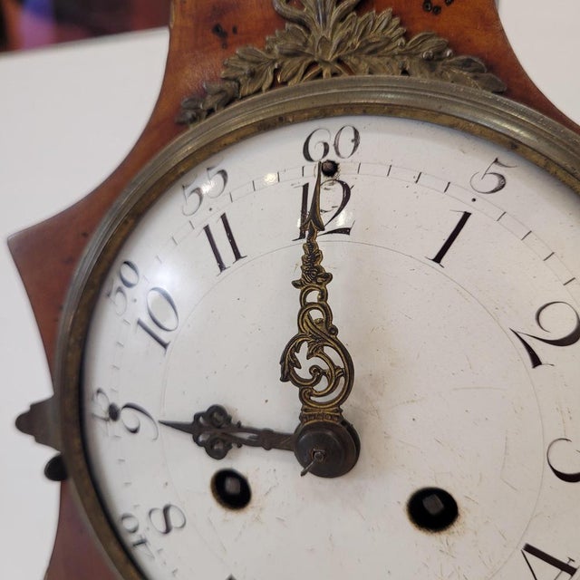 Biedermeier Mantel Clock in Wood with Double Chime, Germany, 1840 For Sale - Image 14 of 18