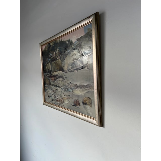 1980's Geoffrey Smith " April Cove Silence " Oil Painting, Framed For Sale - Image 4 of 13