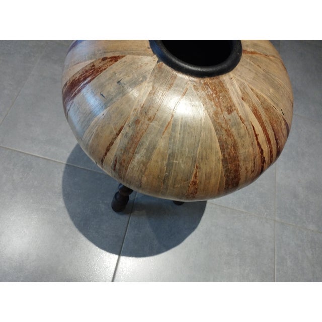 Large Vintage Vase in Leaves, 1950s For Sale - Image 12 of 18