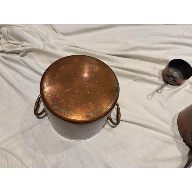 Antique & Vintage French Copper Cookware Collection - 9 Piece Professional Set For Sale - Image 13 of 14