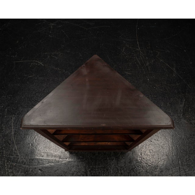 Three-Tier Corner Shelf with Ornamental Kymation Molding, 1920s For Sale - Image 13 of 18