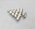 Mid-Century Modern Vintage Signed Napier Book Piece Christmas Tree Frosted White Rhinestone Brooch For Sale - Image 3 of 7