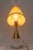 1950s Glass and Brass Table Lamp with Fabric Shade, Vienna, Austria, 1950s For Sale - Image 5 of 14