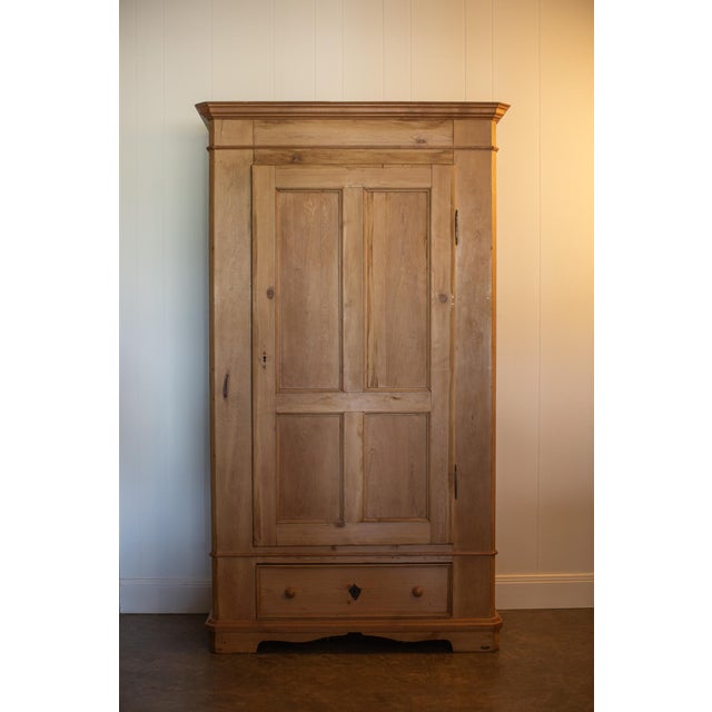 Wood Early 20th Century Pine Wardrobe For Sale - Image 7 of 9