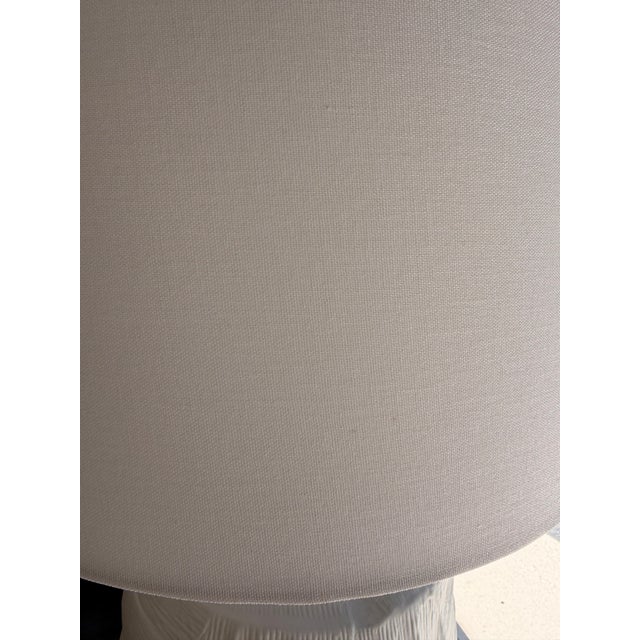 Ceramic Uttermost White Table Lamp For Sale - Image 7 of 8