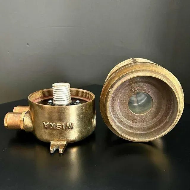 Early 20th Century Wiska Brass Cage Ship Ceiling Light With Two Side Conduits For Sale - Image 10 of 12