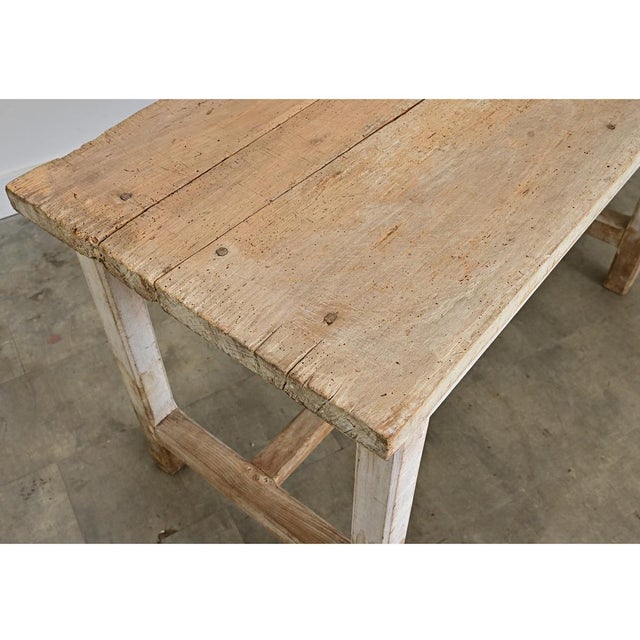 English 19th Century Limed Beech Prep Table For Sale - Image 10 of 15