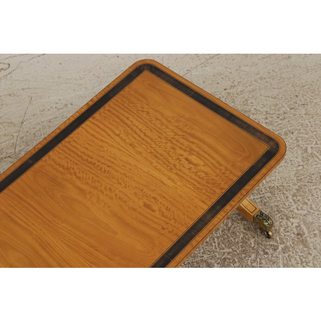 Wood David Salmon English Satinwood Coffee Table For Sale - Image 7 of 15