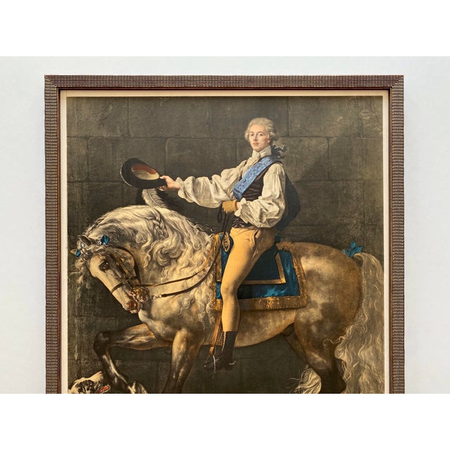 This Jacques Louis David very rare vintage 1958 Neoclassical Mourlot fine art lithograph print custom framed Paris...