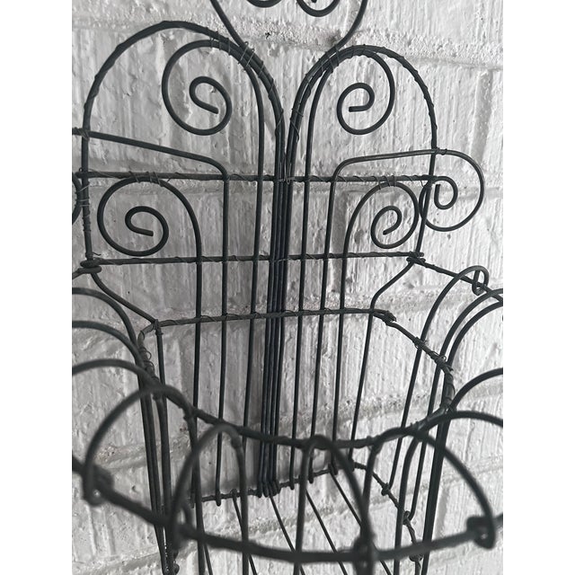 Sweet vintage iron plant basket. Purchased in Lyon, France market in summer of 2018. garden