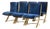 Mid-Century Navy Blue Chairs Set of Six For Sale