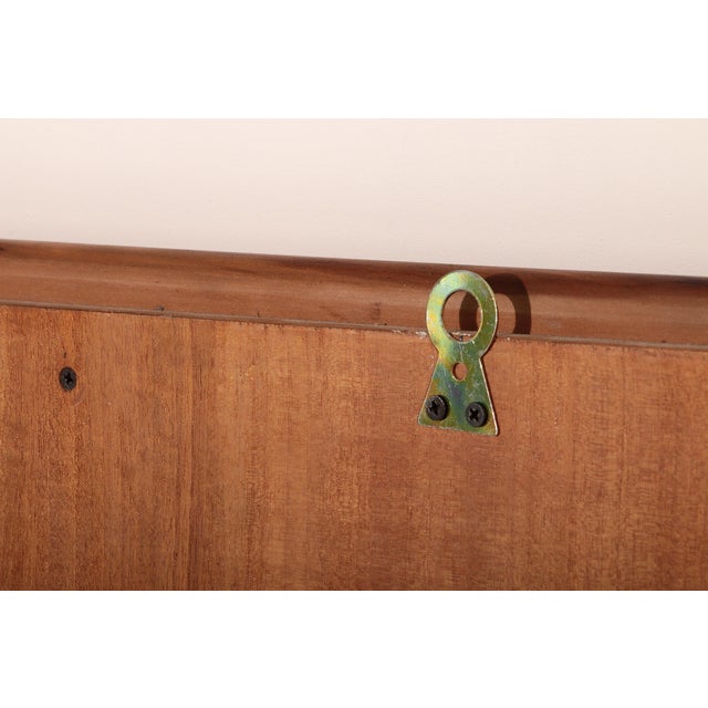 Khaki Italian Walnut Mirror, 1970s For Sale - Image 8 of 9
