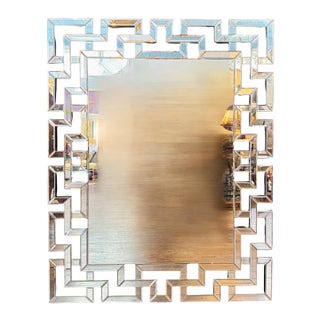 Large Hollywood Regency Chinoiserie Mirror For Sale