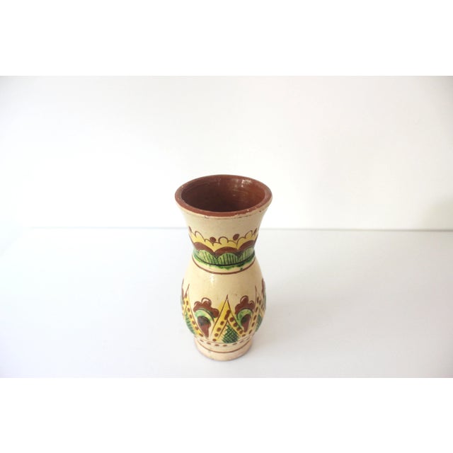 French Country Terracotta Pottery Vase Vintage For Sale - Image 3 of 6