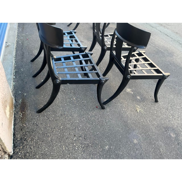 Modern Mid-Century Style Klismos Patio Dining Chairs -6 For Sale - Image 10 of 13