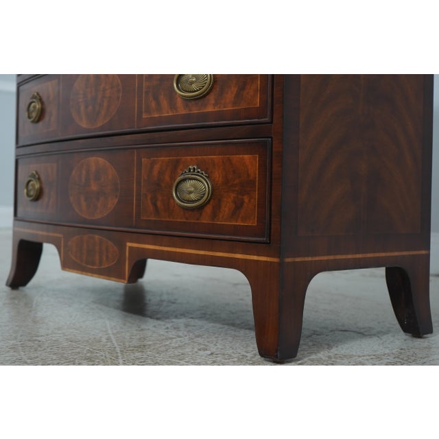 Theodore Alexander Bow Front Mahogany Chest For Sale - Image 11 of 18