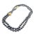 Angela Cummings 18k yellow gold hematite 38" long bead necklace. *Can be worn single or double strand Details: Metal: 18k...