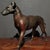 Early 20th Century Gilt Bronze Dog Figure – 7.9" Standing Hound Sculpture With Red Pigment For Sale - Image 9 of 9