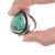 Late 20th Century sz10 Large Vintage native American silver and turquoise ring For Sale - Image 5 of 8