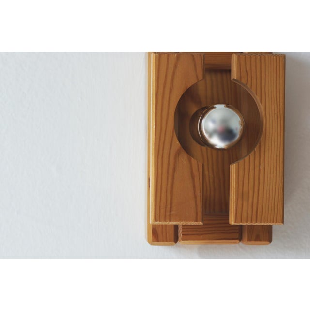 Vintage Swedish Pine Wall Light, Set of 2 For Sale - Image 4 of 8