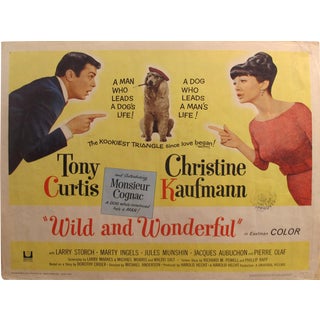 1964 Original American Movie Poster - "Wild and Wonderful" With Tony Curtis & Christine Kaufmann For Sale