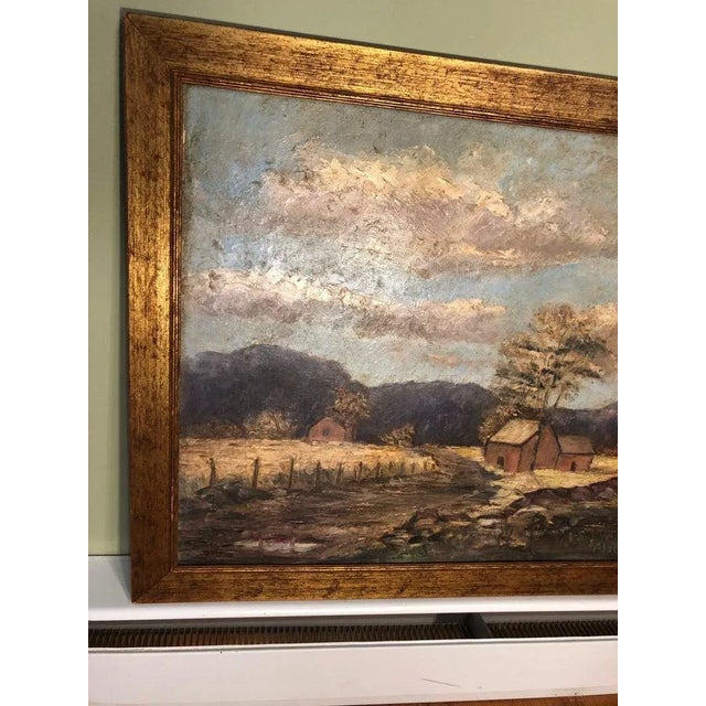 1930s Signed Alice LeFevre Oil on Board of Pastoral New England For Sale - Image 4 of 13