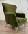 Original retail $3380, stylish Made Goods Modern Liard Jade Velvet Chantall Lounge Chair, cerused oak finished tapered...