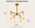 Handcrafted Brass 4-Light Chandelier With Natural Alabaster Shades, Luxury Dining Room Pendant Light For Sale - Image 6 of 7