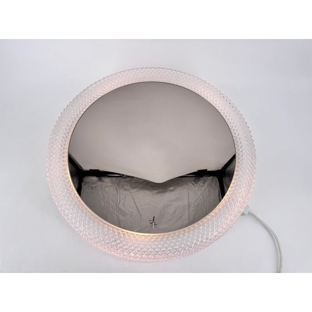 Illuminated Wall Mirror in Crystal Glass from Glashütte Limburg, Germany, 1960s For Sale - Image 16 of 16