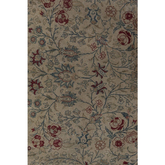 Antique Persian Tabriz Botanic Handmade Wool Rug For Sale - Image 4 of 4