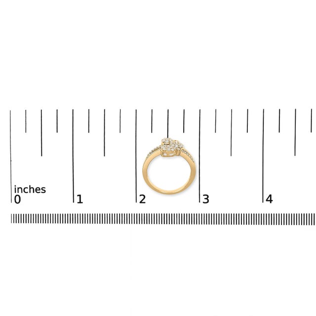 .925 Sterling Silver 1/2 Cttw Diamond Scatter Composite Bypass Ring (I-J Color, I1-I2 Clarity), Size 10 For Sale In New York - Image 6 of 8