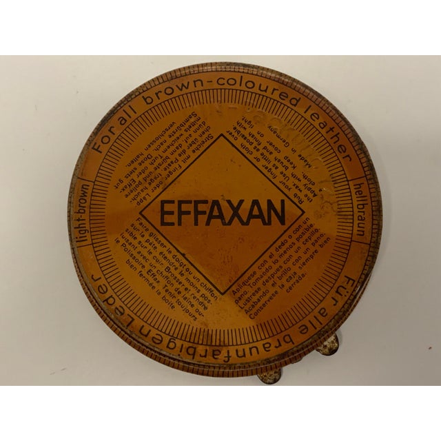 Vintage Effaxan Shoe Polish Tin: Vulture Litho, c. 1930s For Sale - Image 6 of 10