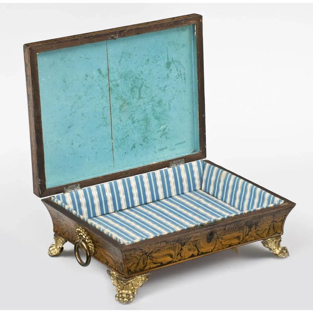 Regency Penwork Box With Chinoiserie Decoration, Circa 1810 For Sale In Boston - Image 6 of 9