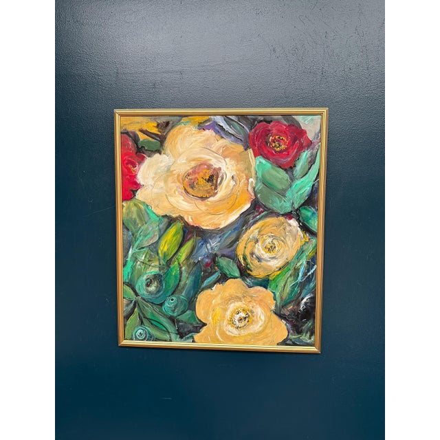 Inger Gremmel, Blommor (Flowers), 1950s, Oil on Panel, Framed For Sale - Image 16 of 18