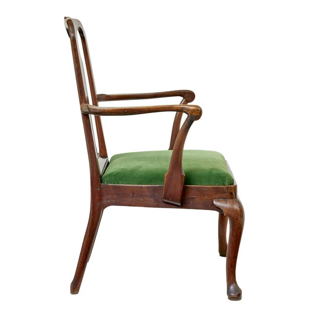 18th Century English Walnut Study Armchair, 1760 For Sale - Image 9 of 11