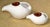 1980s Arts and Crafts White Brown Ceramic Tea Pots- Set of 2 For Sale - Image 4 of 12