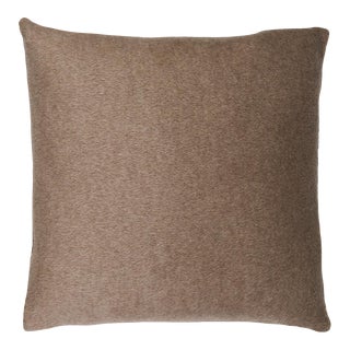 Schumacher Dixon Mohair Pillow 18" in Driftwood For Sale
