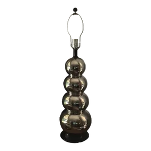 1970s Mid-Century Modern Chrome Ball Table Lamp Attributed to George Kovacs