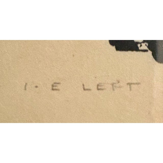 Mid-Century Modern Mid-Century Black & White Abstract Painting by Artist Royden Card, 21.75” X 24.75” For Sale - Image 3 of 8