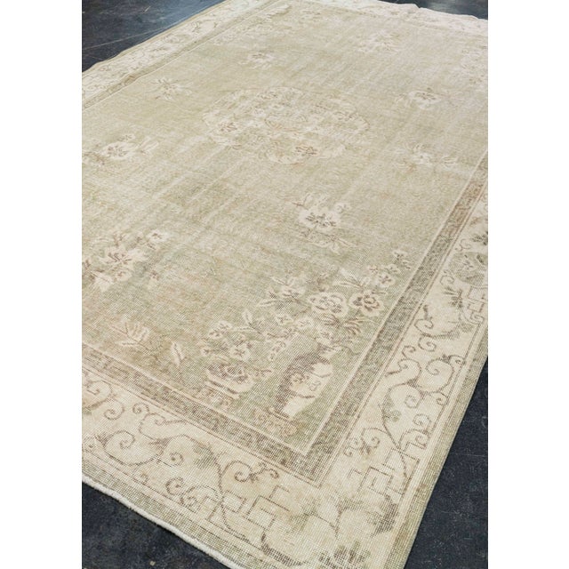 Brown Turkish Vintage Rug 6'9" x 10'2" #21323 For Sale - Image 8 of 8