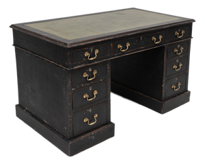 Antique English Black Desk, 1800s