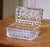 Early 20th Century French Baccarat-Style Cut Glass and Brass Jewelry Box For Sale - Image 4 of 10